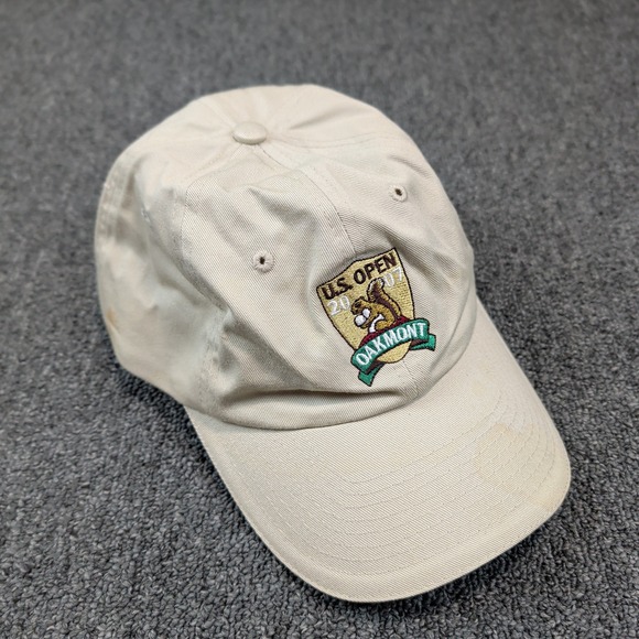 USGA 2007 US Open Oakmont Golf Hat OSFM Beige USGA Member Adjustable Dad Cap — photo 2